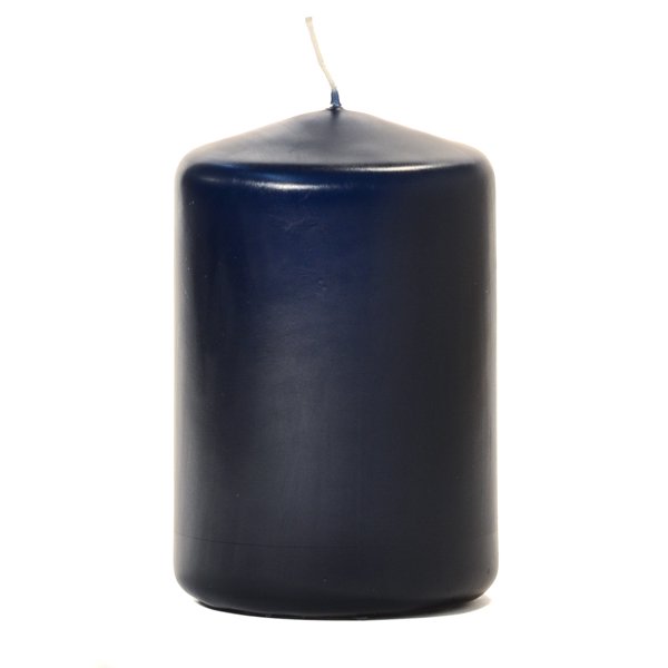 6 Pcs, 3x4 Navy Pillar Candles Unscented 3 in. diameterx4.5 in. tall