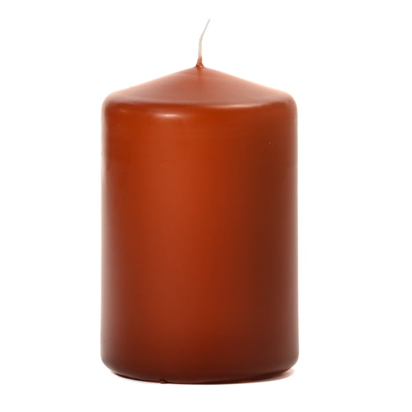 6 Pcs, 3x4 Terracotta Pillar Candles Unscented 3 in. diameterx4.5 in