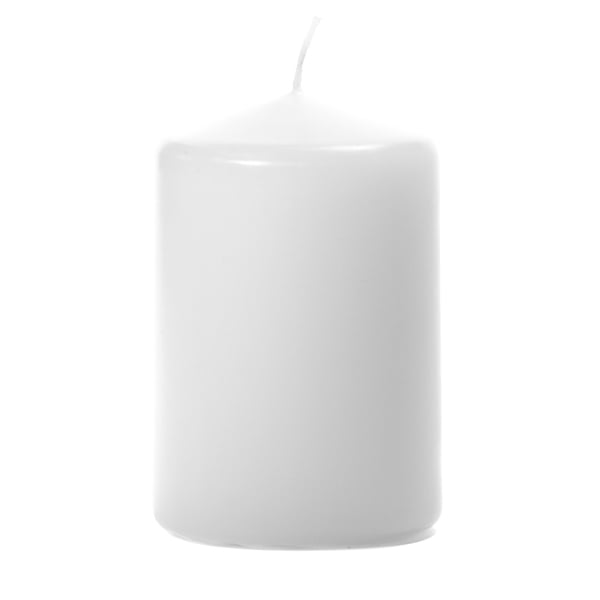 6 Pcs, 3x4 White Pillar Candles Unscented 3 in. diameterx4.5 in. tall