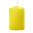 thumbnail image 1 of 6 Pcs, 3x4 Yellow Pillar Candles Unscented 3 in. diameterx4.5 in. tall, 1 of 1