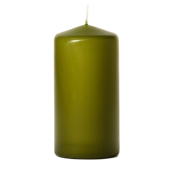 6 Pcs, 3x6 Sage Pillar Candles Unscented 3 in. diameterx6 in. tall