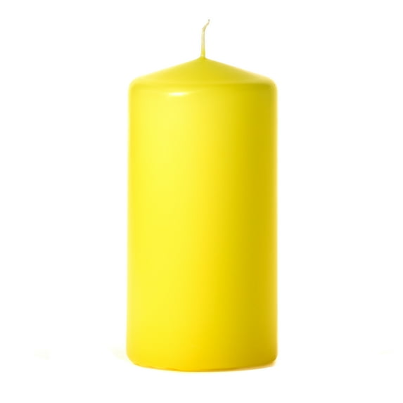 6 Pcs, 3x6 Yellow Pillar Candles Unscented 3 in. diameterx6 in. tall