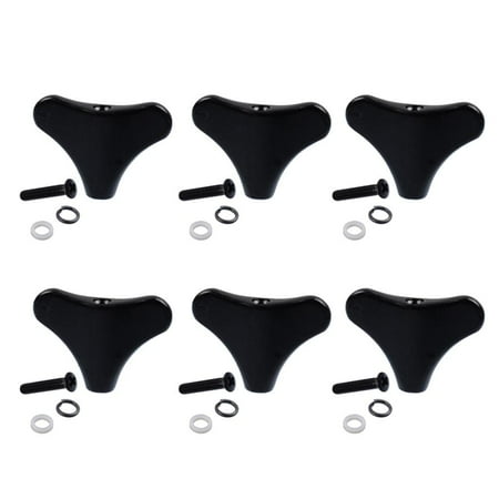 6 Pcs 4 String Bass Tuning Pegs Keys Buttons Knobs For Black