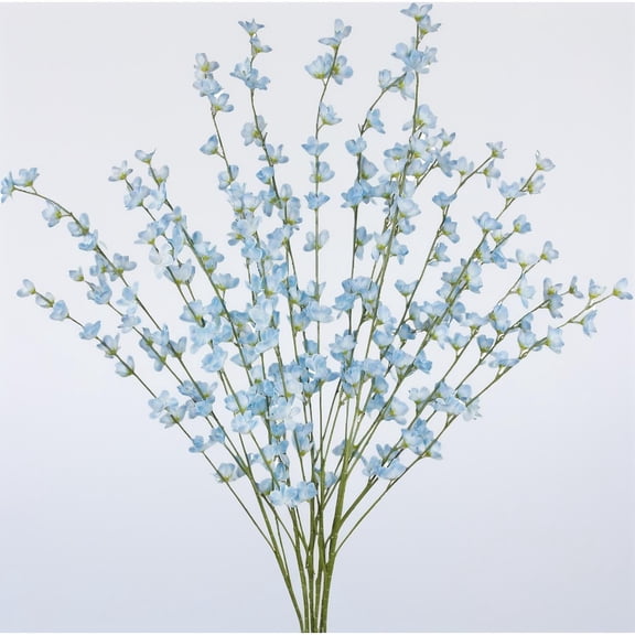 6 Pcs 41" Artificial Forsythia Branches – Light Purple Fake Wildflowers, Long Stem Silk Flowers for Tall Vase, Spring Home Decor, Table Centerpieces & Wedding