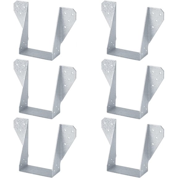 6 Pcs 4x6 Face-Mount Joist Hanger,14 Gauge,Hot Dip Al-Zn