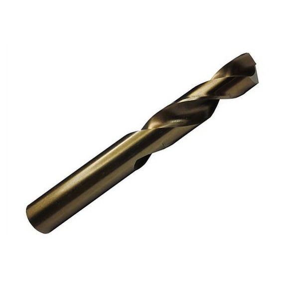 6 Pcs, 5/16" Cobalt Gold Heavy Duty Split Point Stub Drill Bit, D/Astco5/16, Flute Length: 1-5/8"; Overall Length: 2-13/16"