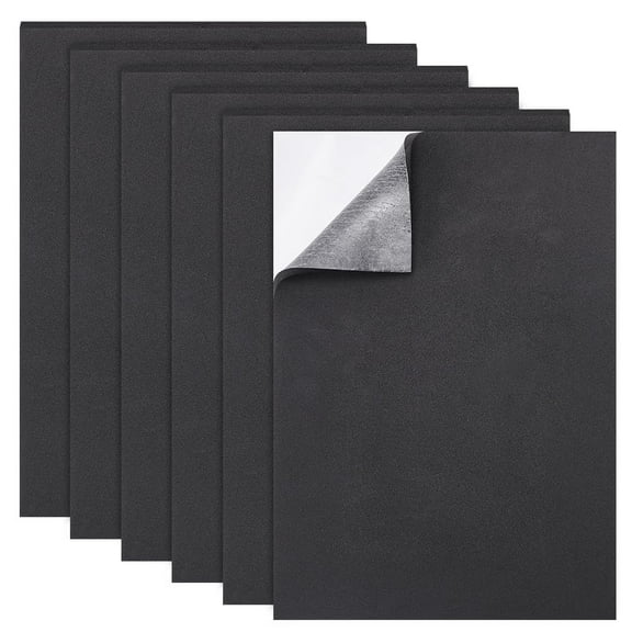6 Pcs 5mm Thick Self Adhesive Foam Sheet 8.3x11.8 Inch Black Non-Slip Foam Sheet Craft Foam Sheet for Role Play Clothing Furniture Protection Seam Filler DIY