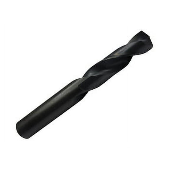 6 Pcs, #6 Hss Black Oxide Left Hand Split Point Stub Drill Bit, Dwdstlh6, Flute Length: 1-1/4"; Overall Length: 2-3/8"; Shank Type: Round; Number Of Flutes: 2 Cutting Direction: Left Hand