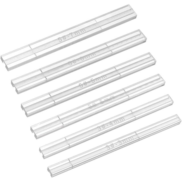 6 Pcs 6 Sizes Acrylic Zipper Guides Tool Clear Zipper Guide Spill Proof