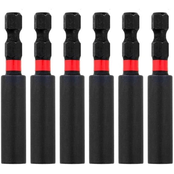6 Pcs 60mm Magnetic Drill Bit Holder, 1/4-Inch Universal Hex Shank, Screwdriver Drill Driver Magnetic Bit Holder