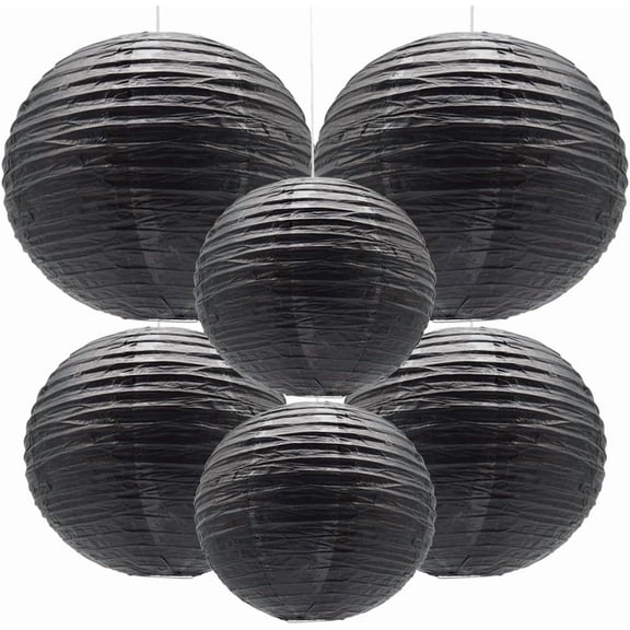 6 Pcs ( 8”10” 12”) Paper Lanterns Decorative Round Paper Lantern Hanging Paper Lanterns for Party, Classroom, Wedding, Halloween,Christmas,Home Decoration
