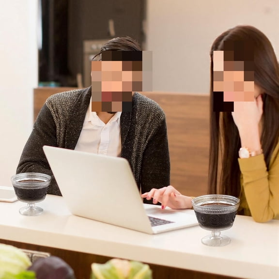 6 Pcs 8.6oz Glass Trifle Bowl with Pedestal Serving Footed Dessert Bowl Trifle Sunflower Design Dish Dessert Display for Ice Cream Cake Pastries Salad Fruit Tea parties Gift Giving