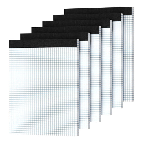 6 Pcs A 4 Pocket Notepads Paper Pad Scratch Pad Tearable Graph Paper Engineering Notebook Office Supplies