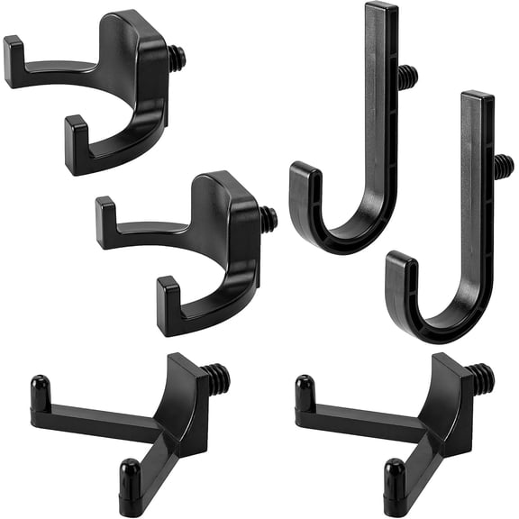 Ebaokuup 6 Pcs ABS Shed Tool Hooks, J U V Shape for Ladders & Bulk Items
