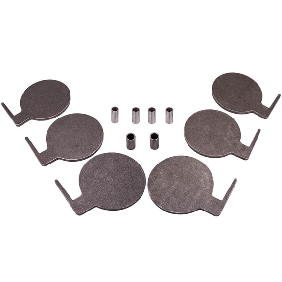 6 Pcs AR500 Steel Target Plates 6 Inch Dueling Tree Kit 3 8 Thickness Swing Paddles with Tubes for Pistol Rifle Shooting Reactive Target Stand Outdoor Range Training Tactical Practice Backyard