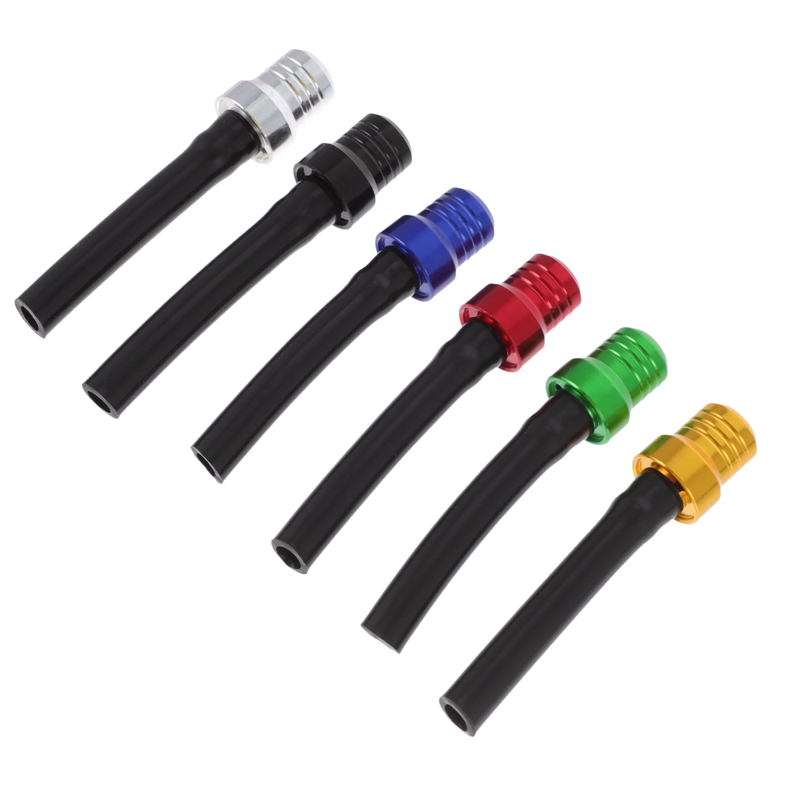 6 Pcs ATV Gas Fuel Caps Vent Motorcycle Tank Breather Hose Accessories