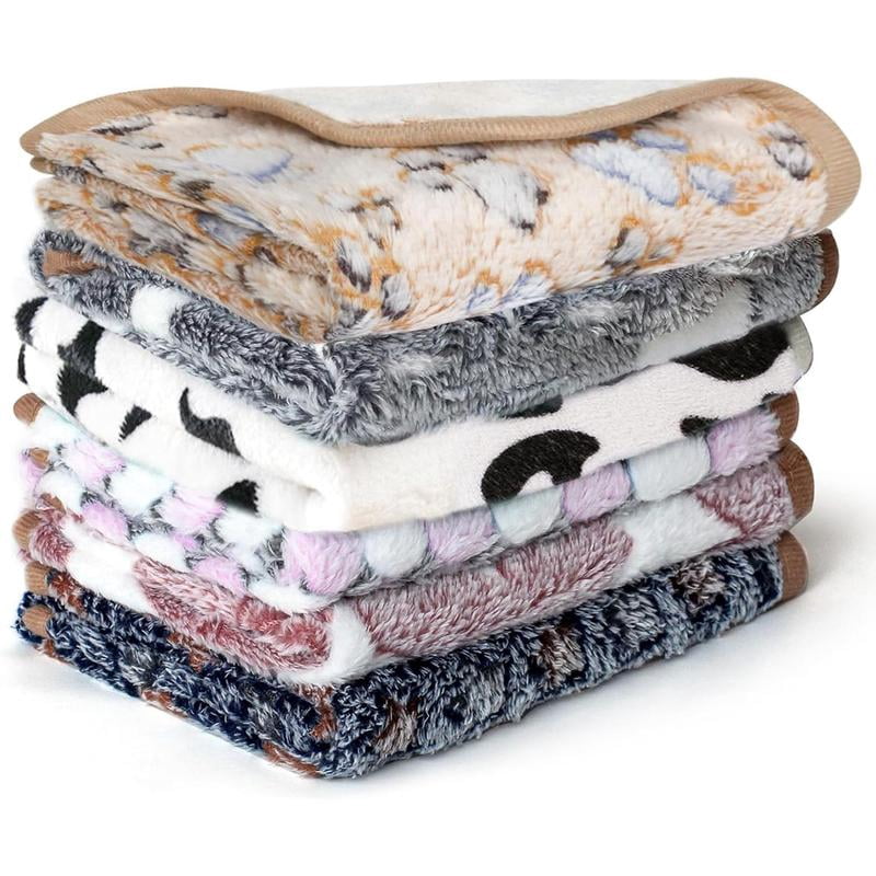 View of 6 Pcs Absorbent Guinea Pig Blankets Washable Small Animal Fleece ...