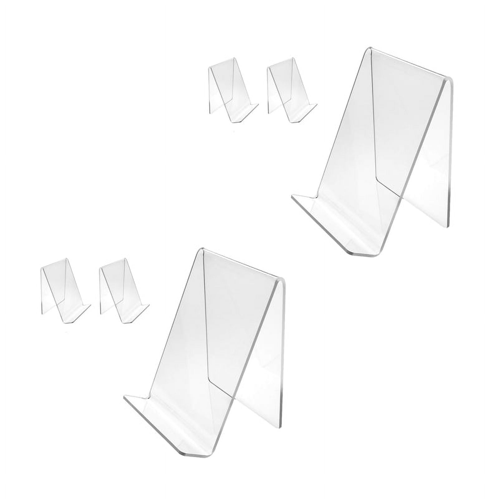 6 Pcs Acrylic Book Stand,Clear Acrylic Display Stand, Clear Holder for