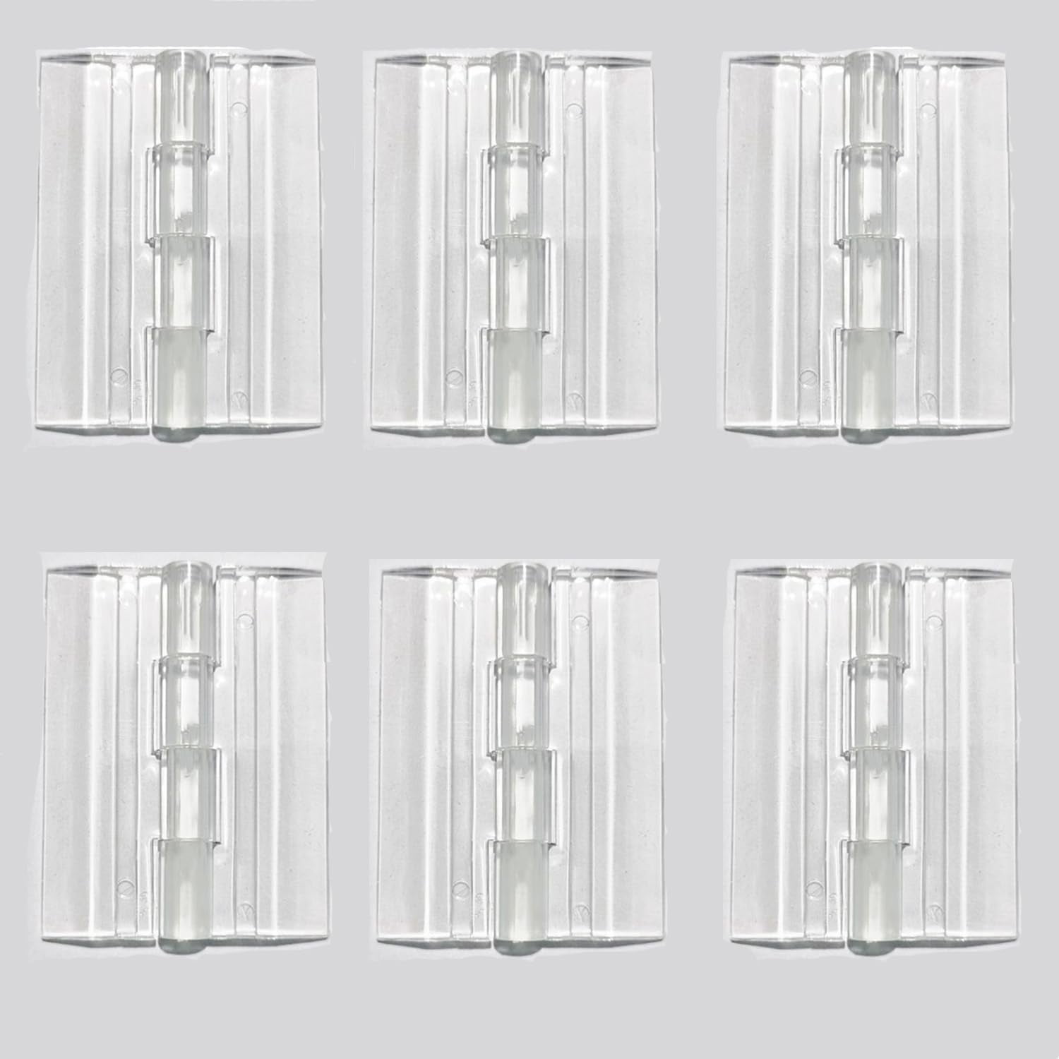 6 Pcs Acrylic Hinges Self Adhesive Clear Small Hinges Plastic ...