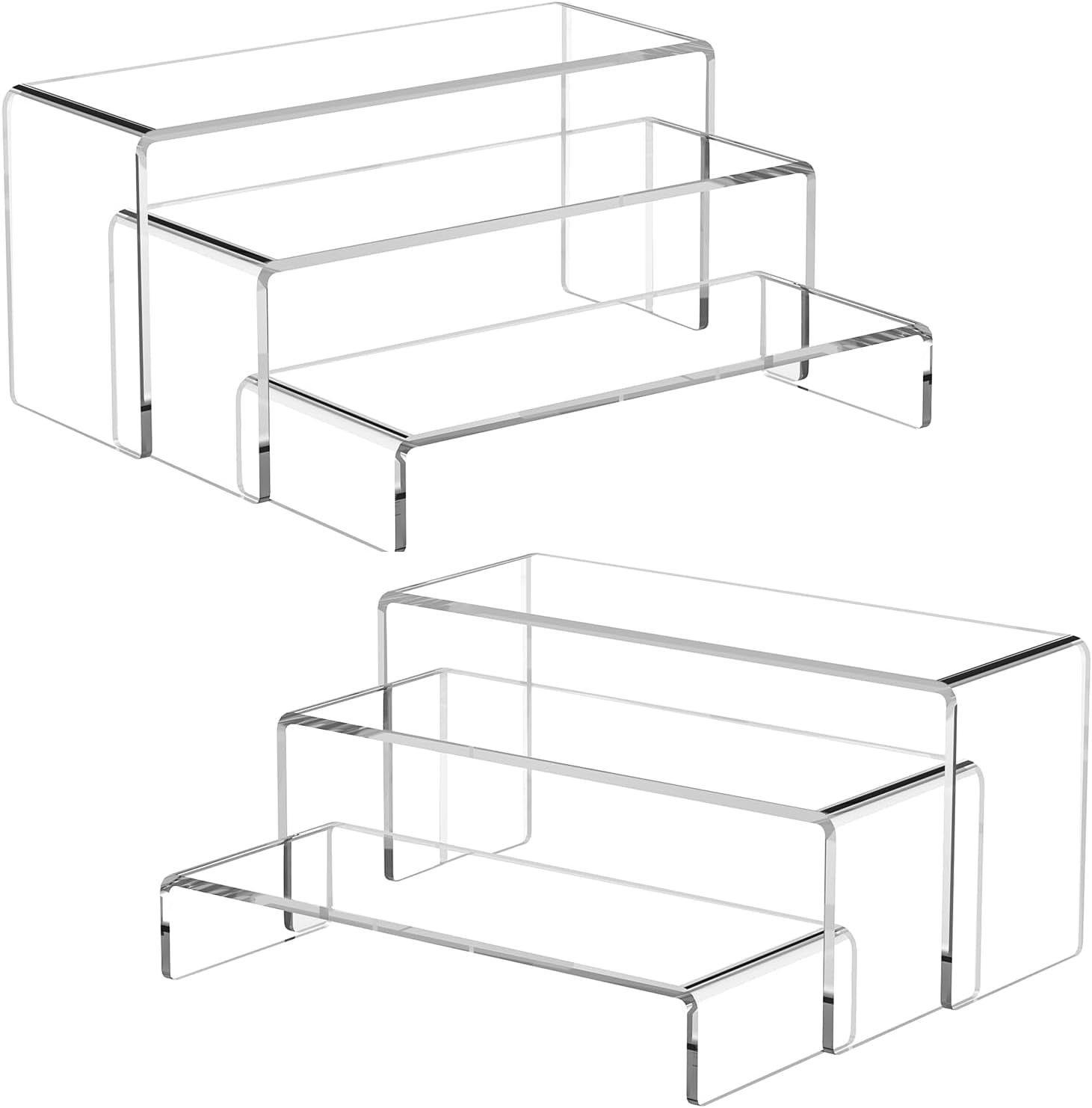 6 Pcs Acrylic Risers for Display, 8.8 In Large Acrylic Display Riser ...