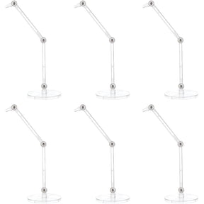 6 Pcs Action Figure Stands Clear Model Support Stand with 2 inch Round Base Assembly Action Figure Display Holder Without Claw Durable Display Stand Compatible with Figures Models