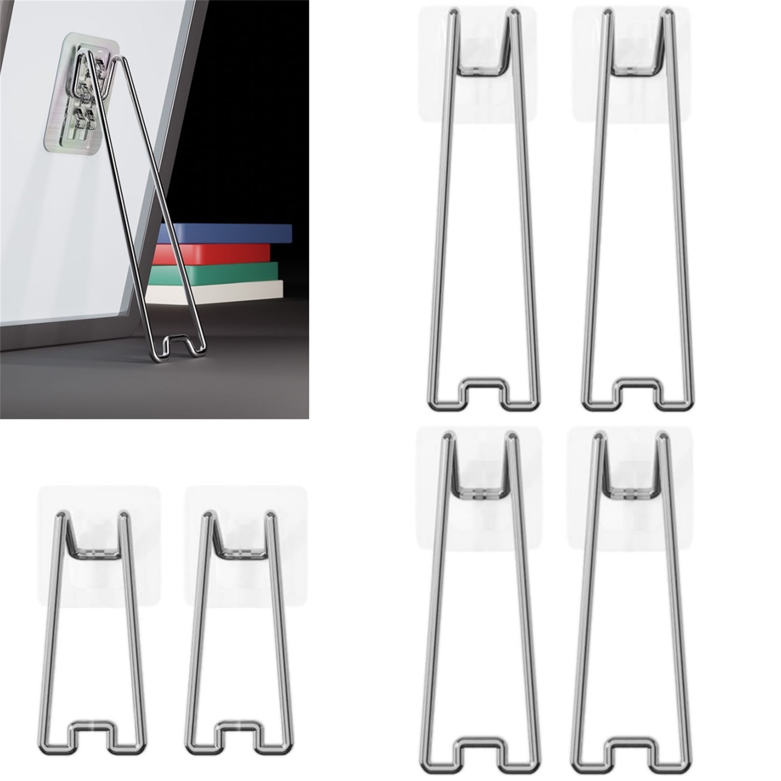 6 Pcs Adjustable Picture Frame Stand, 3 Sizes Stainless Steel Picture ...