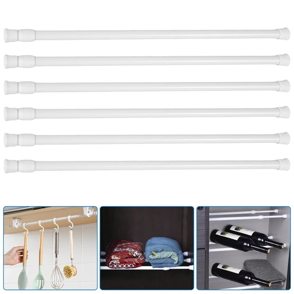 6 Pcs Adjustable Window Security Bars Anti Slip Rubber Tips Retractable Sliding Door Safety Guards Children (6pcs )