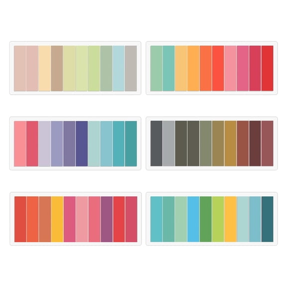 6 Pcs Aesthetic Stickier Note Coloured Index Tabs Memos Pad Easy to Write