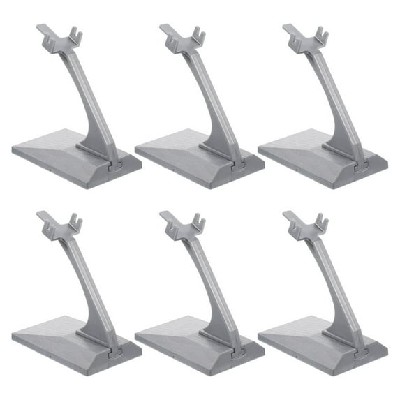 6 Pcs Aircraft Model Stand Airplane Bracket Display Car Grey