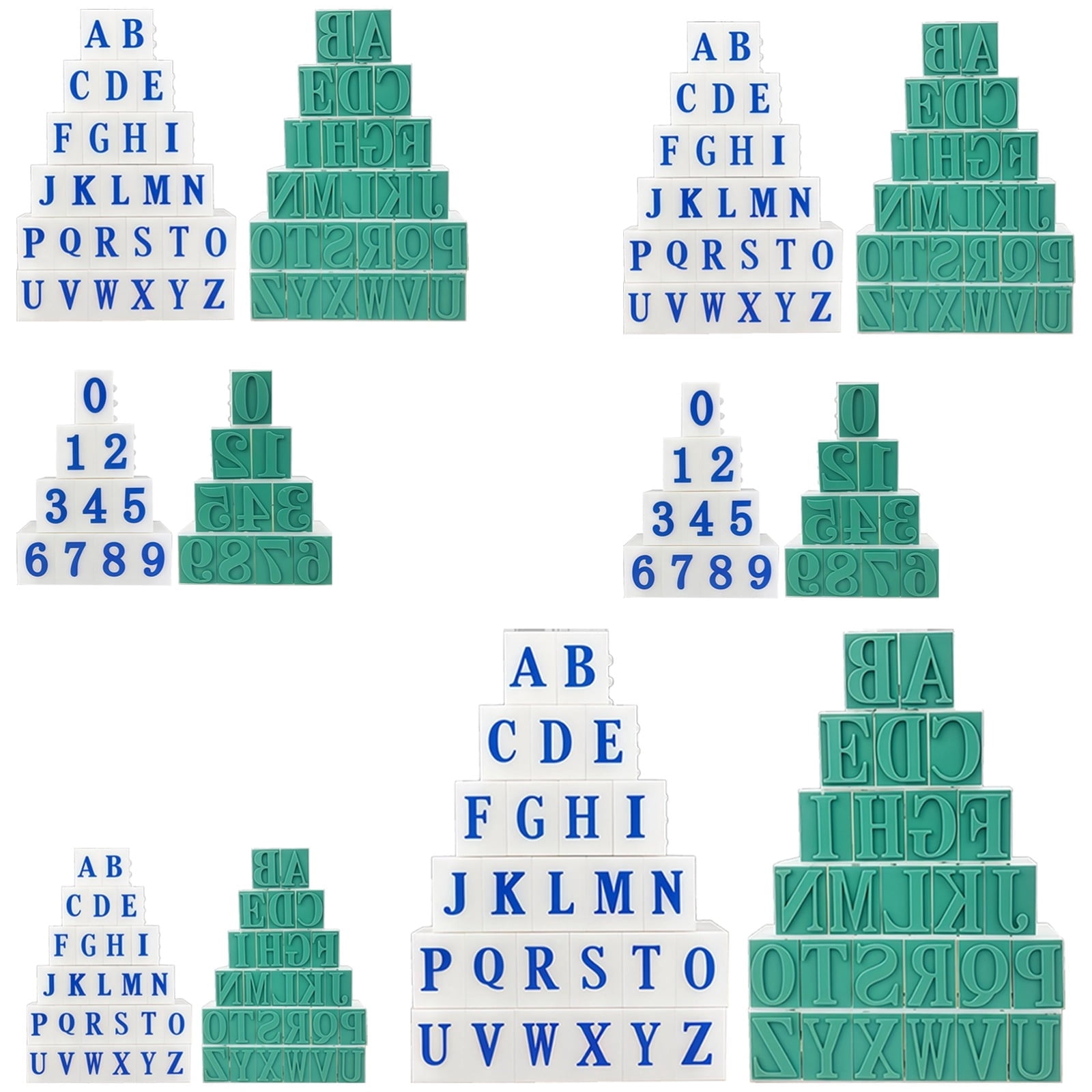 6 Pcs Alphabet Stamps for little minds Classroom, Set Including Letter ...