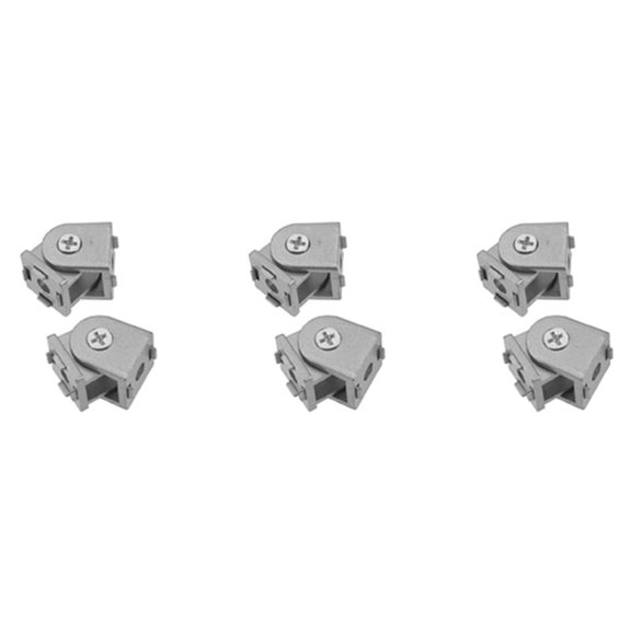 6 Pcs Aluminum Alloy Pivot Joint for Aluminum Extrusion Profile 2020 Series Flexible Pivot Joint 2020 Aluminum Profile,6 x Adjustable Hinge Bracket,Silver