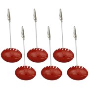 6 Pcs American Football Place Card Holders   4.7" Table Number Stands with Resin Base, Alligator Clip, Photo Memo Holders for Wedding, Party, Decoration
