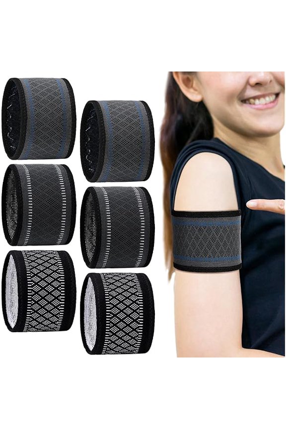 6 Pcs Arm Band Sensor Cover Washable Reusable Sensor Breathable Armband Sleeve for Kids Adults During Sport Exercise Supplies, Replace Adhesive Patches Tape, XL, 15-16.7 Inches, 3 Color
