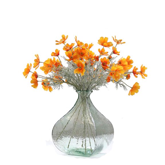 6 Pcs Artificial Calliopsis Flowers,Fake Silk Flower Home Garden Party Wedding Decoration,No Vase