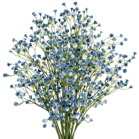 6 Pcs Artificial Flowers Baby's Breath 23.6" Faux Blue Flowers Arrangement Baby Breath Wedding Bouquet Decorations Home Decor
