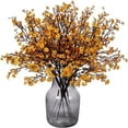 thumbnail image 1 of 6 Pcs Artificial Flowers Fake Babys Breath Bouquet Bulk Faux Gypsophila Flowers Real Touch Silk Flower for Home Office Kitchen Restaurant Centerpieces Wedding Table Party Decoration (Orange), 1 of 7