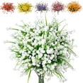 thumbnail image 1 of 6 Pcs Artificial Flowers Fake Daffodil Flowers UV Resistant Spring Hanging Planter Flowers for Farmhouse Kitchen Office Box Fence Windows Outdoor Decorations, White, 1 of 7