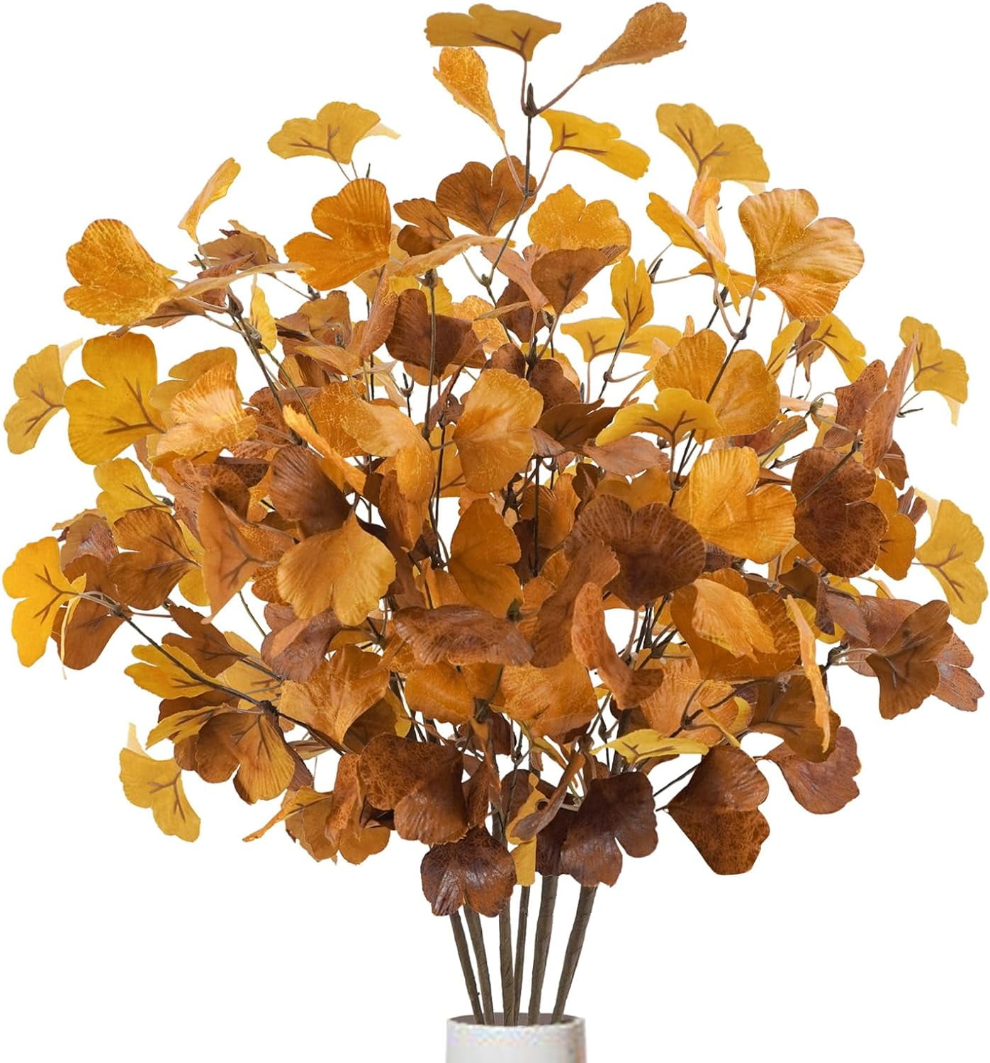 MISSPIN 9 pezzi decorazione autunnale fiori artificiali orchidea foglie d'acero steli set autunno steli finte foglie d'acero per bouquet da sposa