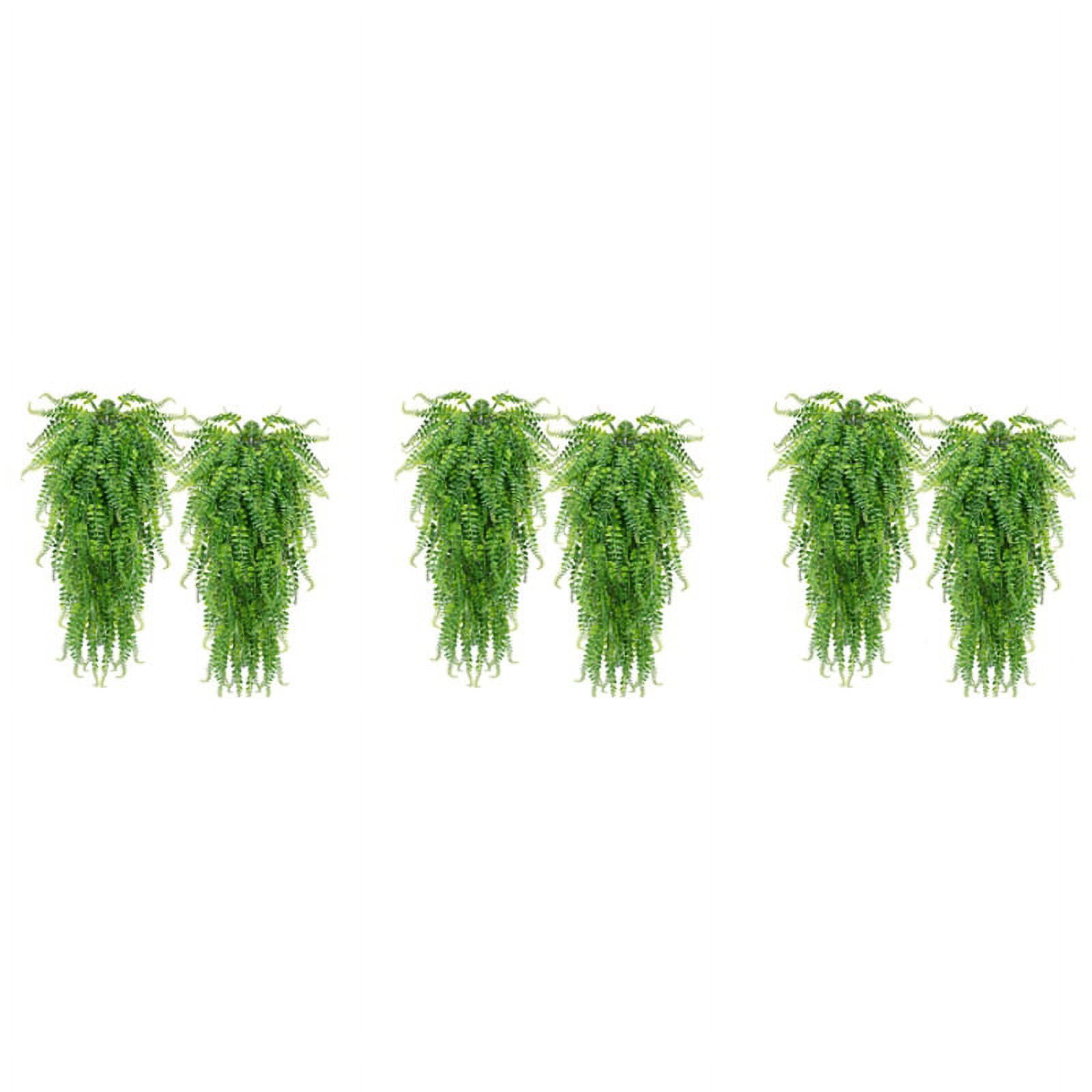 6 Pcs Artificial Hanging Ferns Plants Vine Ivy Boston Fern Hanging