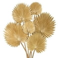 thumbnail image 1 of 6 Pcs Artificial Palm Leaves Tropical Leaves Fronds for DIY Wedding Bouquets Vase Fake Plants for Centerpieces Flower Arrangements Gold, 1 of 5