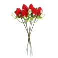 thumbnail image 1 of 6 Pcs Artificial Rose Flowers With Baby’S Breath,Silk Faux Rose Flowers With Stems,10.6 Inch Artificial Rose Flower,For Wedding, Cemetery,Valentine’S Day Home Table Centerpieces Decor,(Red,10.6 in), 1 of 8