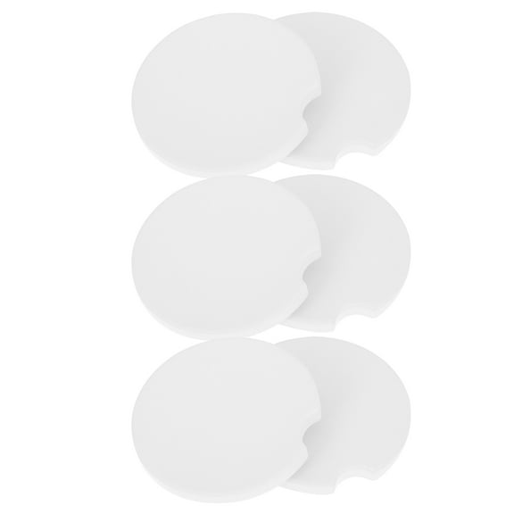 6 Pcs Auto Cup Coasters Holder Ceramic Drinking Vehicle Pad Car Supplies Ceramics