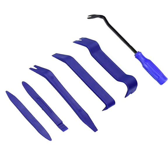 6 Pcs Auto Trim Removal Tool Kit, No-Scratch Plastic Pry Tool Kit - Interior Door Panel Clip Fastener Removal Set