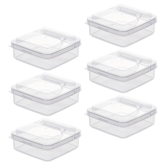 MEIBUTYUP 6-Pack Plastic Cheese Storage Containers Compatible with Refrigerator, Airtight Food Storage Boxes for Cheese and Snacks