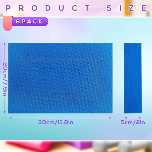 6 Pcs Balance Pad Balancing Foam Pad Yoga Mat Trainer Non Slip Cushion Exercise Mat Knee Pad for Fitness and Stability Stretching, Pilates, Physical Therapy, Core Trainer, 11. x 7.87 x 1.97 Inch