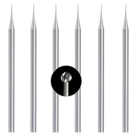 6 Pcs Burr Set, 3/32 Inch Sphere Burs Jewelry Carving Bits(0.8mm)