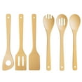 thumbnail image 1 of 6-Piece Wooden Cooking Utensil Set for Kitchen - Kitchen Tools for Cooking and Baking, 1 of 5