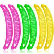 6 Pcs Banana Clip Clincher Combs Fishtail Shape Ponytail Banana Clips for Women with Long Hair - Lady Hair Accessory Clamp