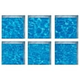 thumbnail image 1 of 6 Pcs Beach Pattern Bath Stickers 5.9x5.9 Inch 3D Square Anti-Slip Adhesive Waterproof Tub Tattoos for Bathtubs Pools Showers Home Decor, 1 of 5