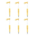 6 Pcs Beadable Ballpoint Pen Keychain Black Inks Beaded Pen Smooth ...